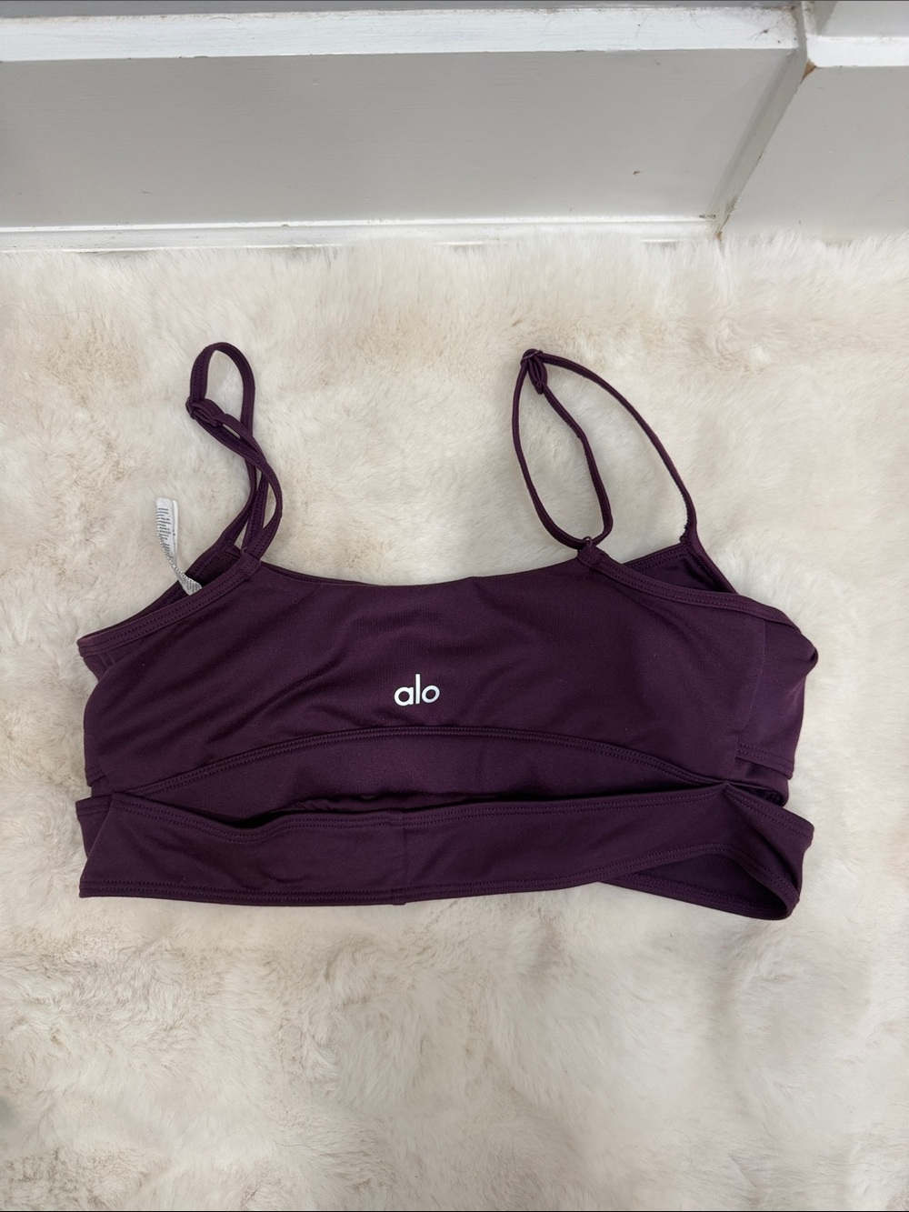 ALO Yoga Plum Strappy Sports Bralette